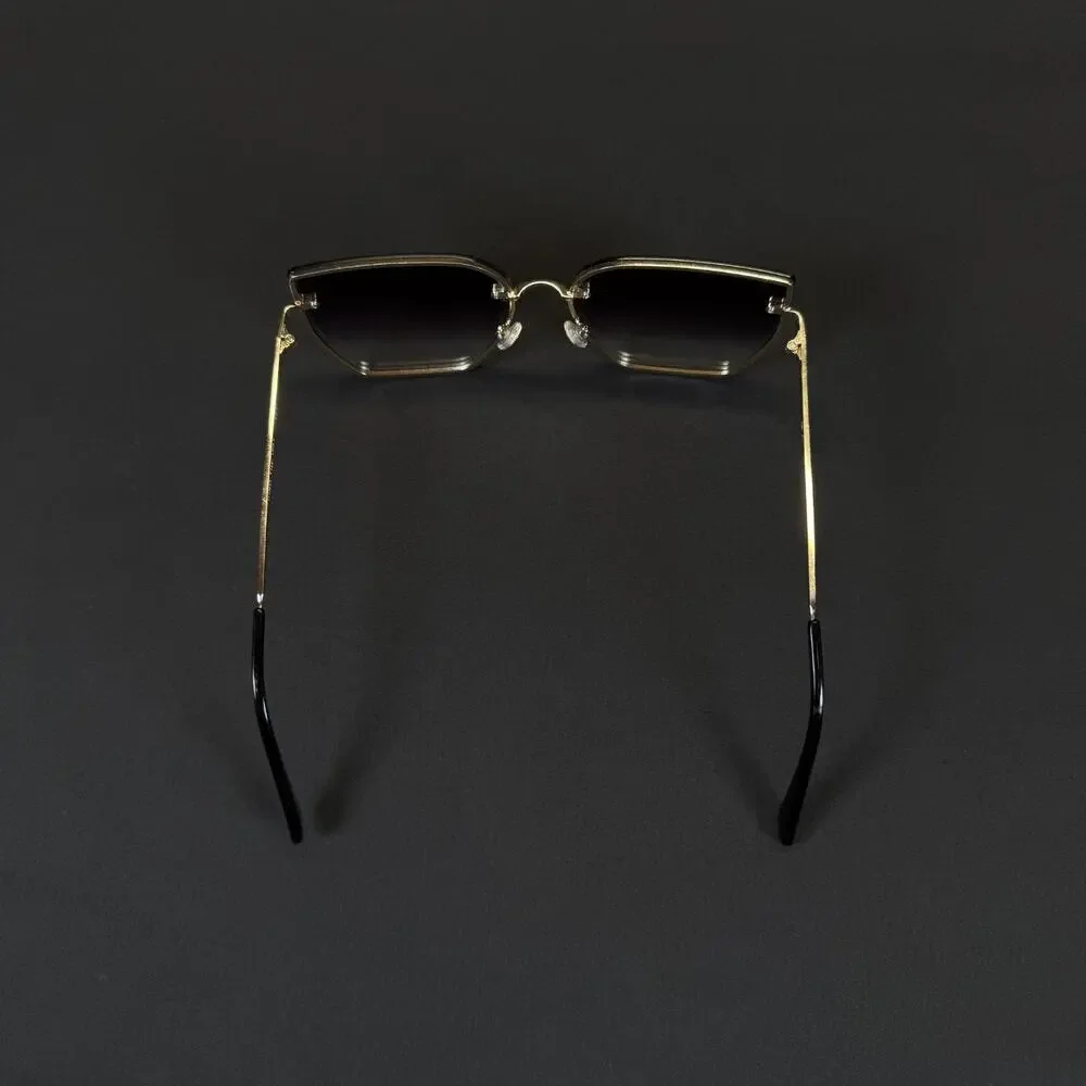 Quay Australia Around The Way 125 Gold Rimless Sunglasses Only Frame